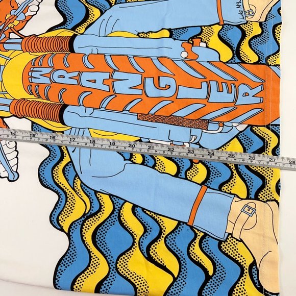 Luke Mclean Mens Wrangler Graphic T-Shirt White Blue Crew Neck 100% Cotton M New - Picture 12 of 12